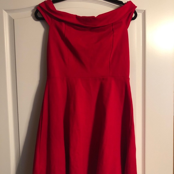 Lulu’s red fit and flare cocktail dress worn once - Picture 2 of 4